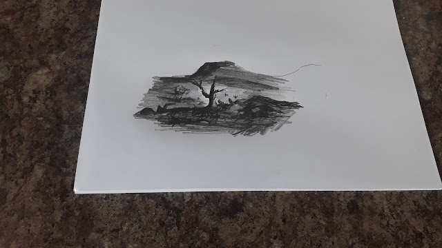 PencilDrawing | Simple Pencil Sketch of Scenery-epd062021 Pencil Sketch of Scenery-epd062021
